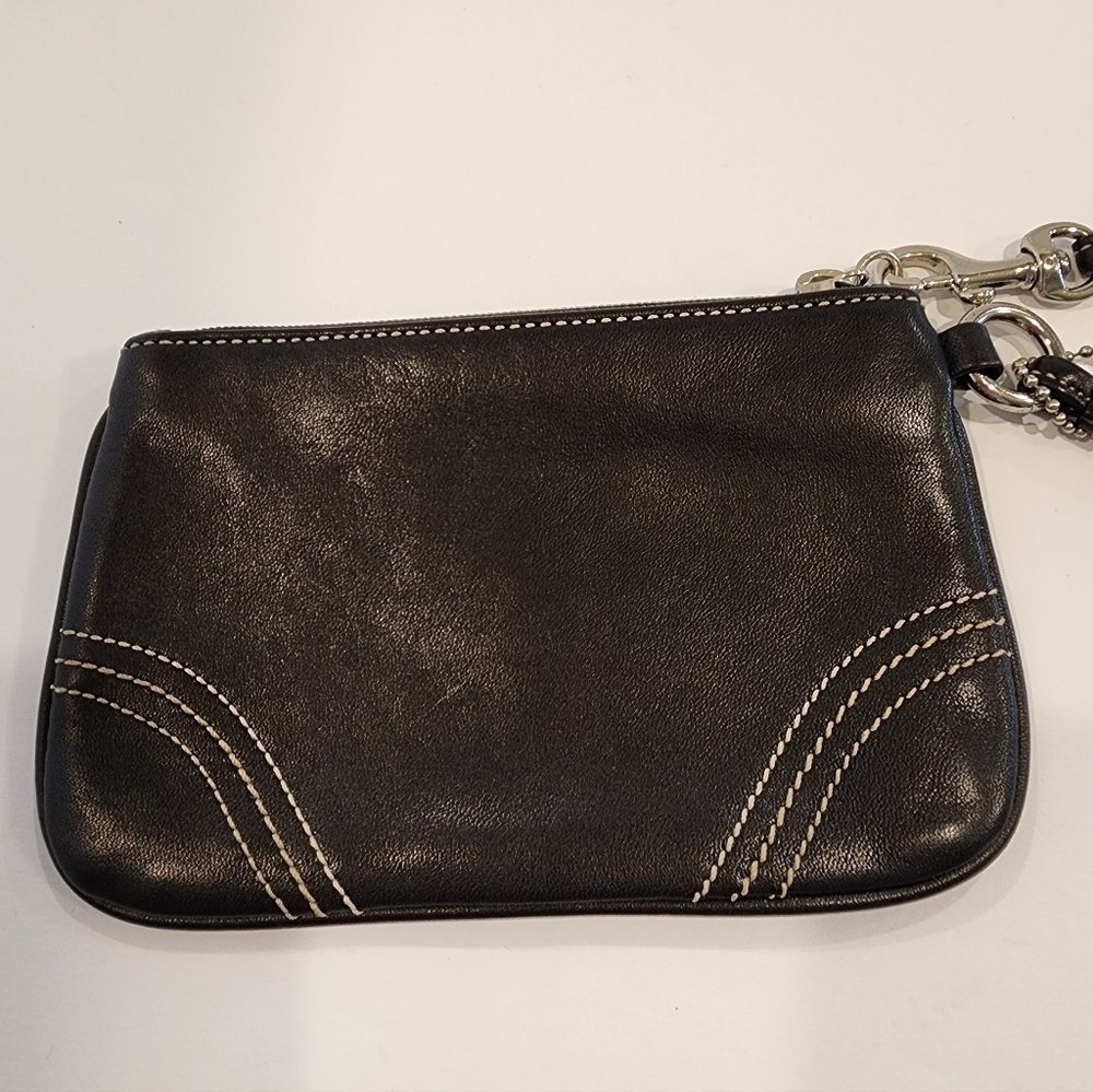 Coach Black Leather Wristlet - Picture 4 of 6